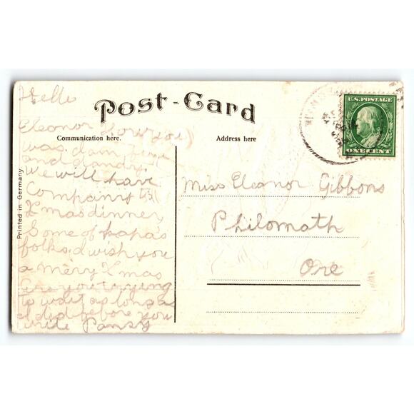 Vintage Christmas Postcard Children in Snowy Landscape No. 150 Germany Antique - Picture 2 of 2